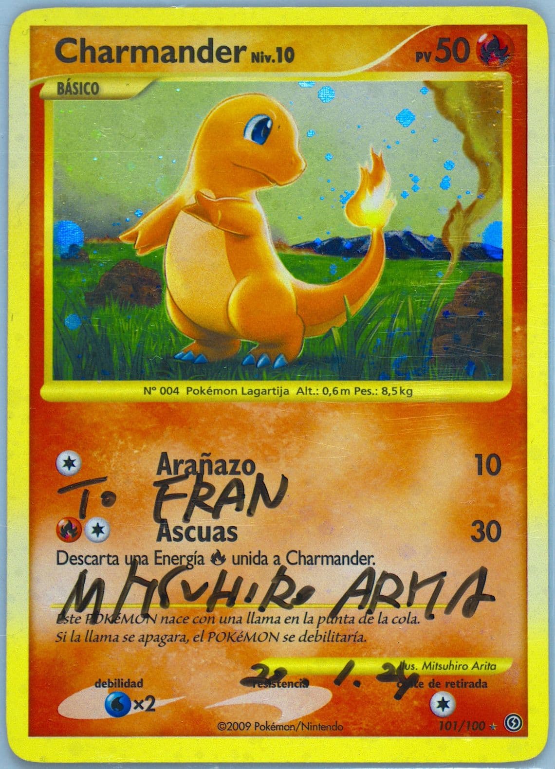 Charmander-Holo Spanish (101) 2008 Pokemon Diamond & Pearl Stormfront