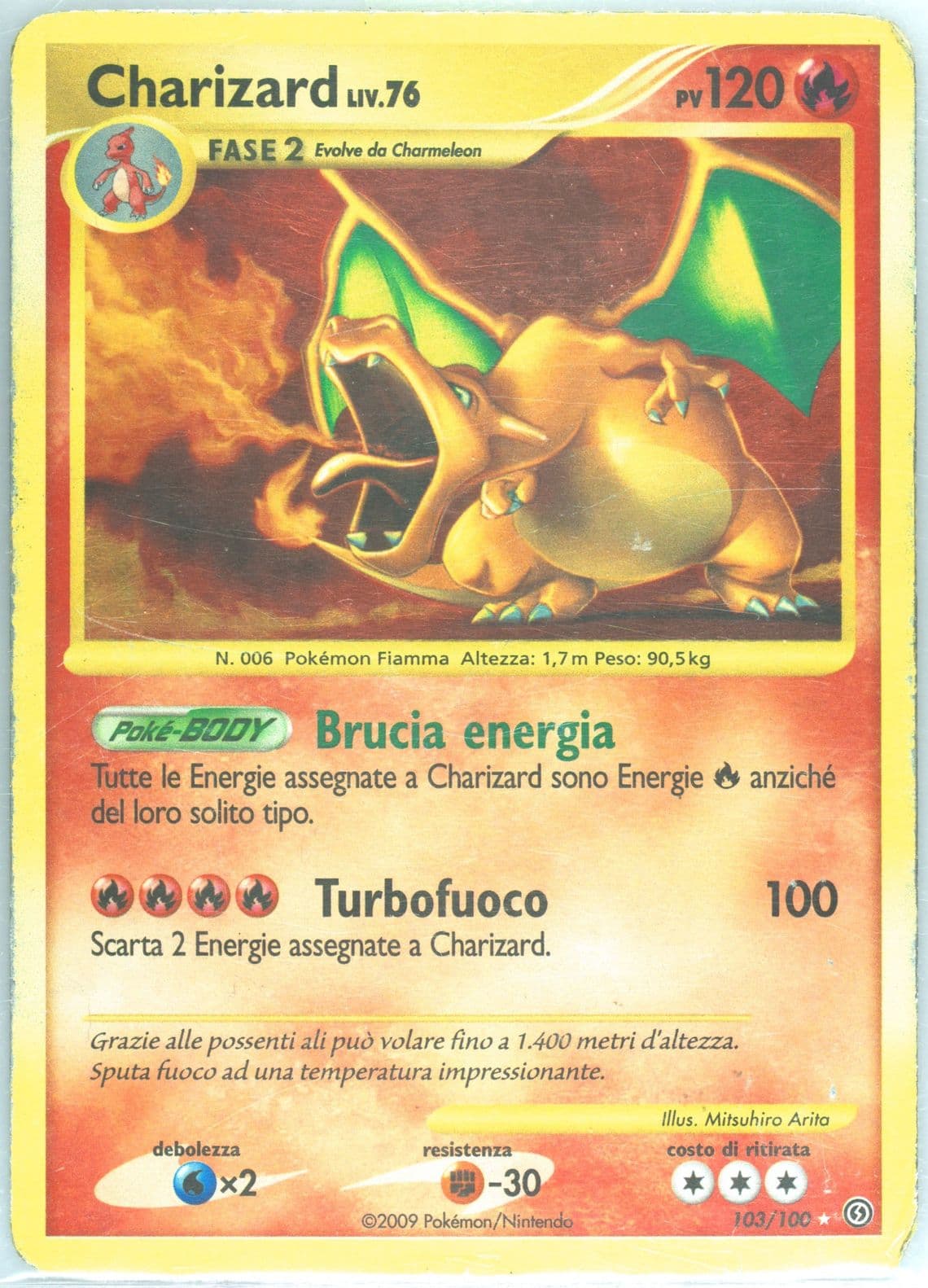 Charizard-Holo Italian (103) 2008 Pokemon Diamond & Pearl Stormfront