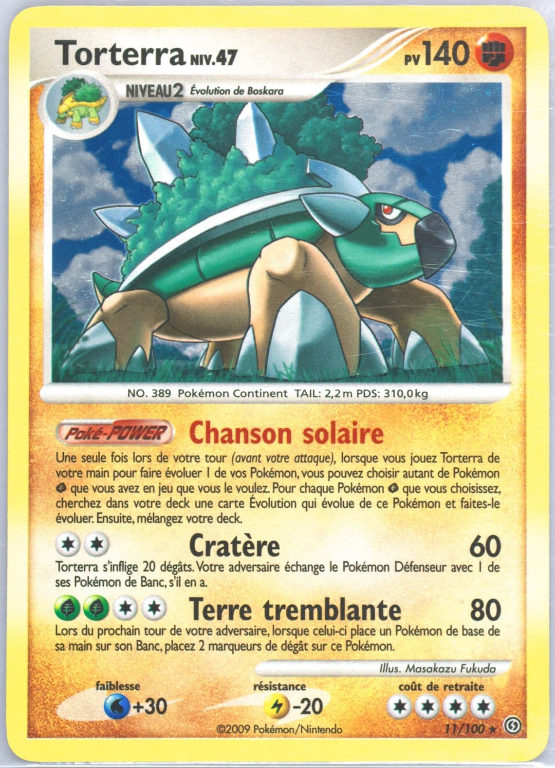 Torterra-Holo (11) 2009 Pokemon French Diamond & Pearl Stormfront