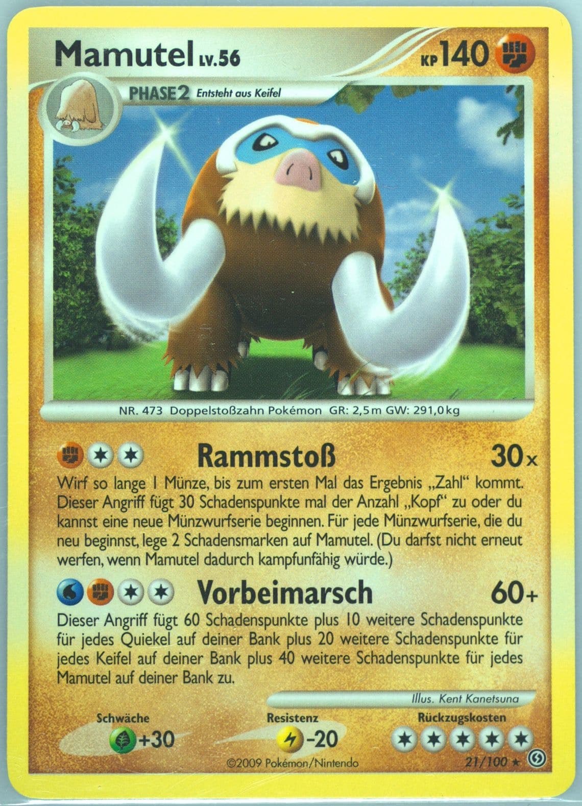Mamutel (21) 2009 Pokemon German Diamond & Pearl Stormfront
