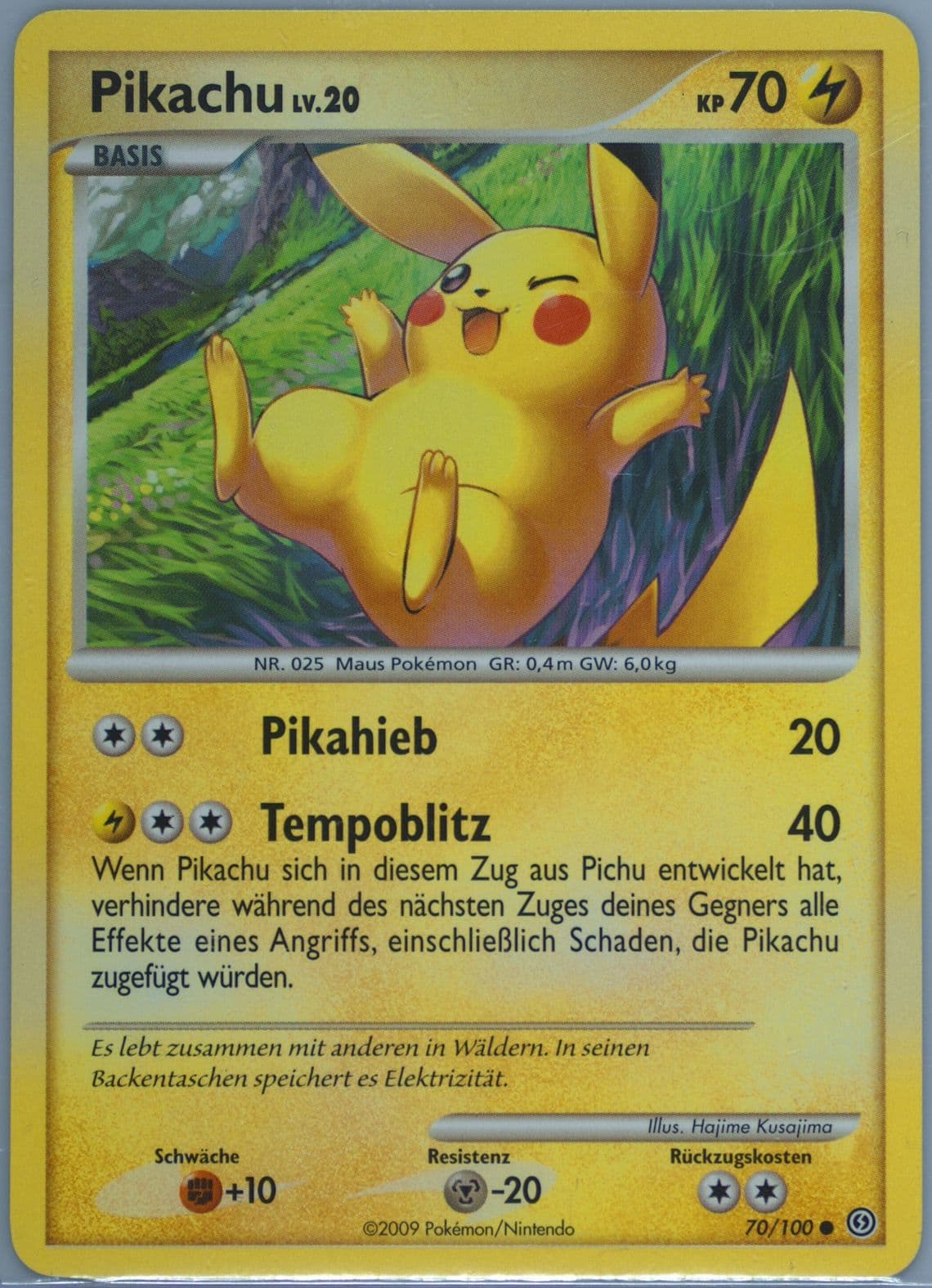 Pikachu (70) 2009 Pokemon German Diamond & Pearl Stormfront