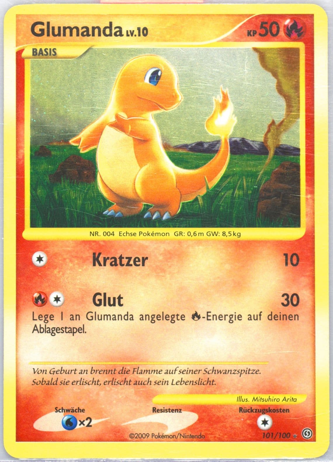 Glumanda-Holo (101) 2009 Pokemon German Diamond & Pearl Stormfront