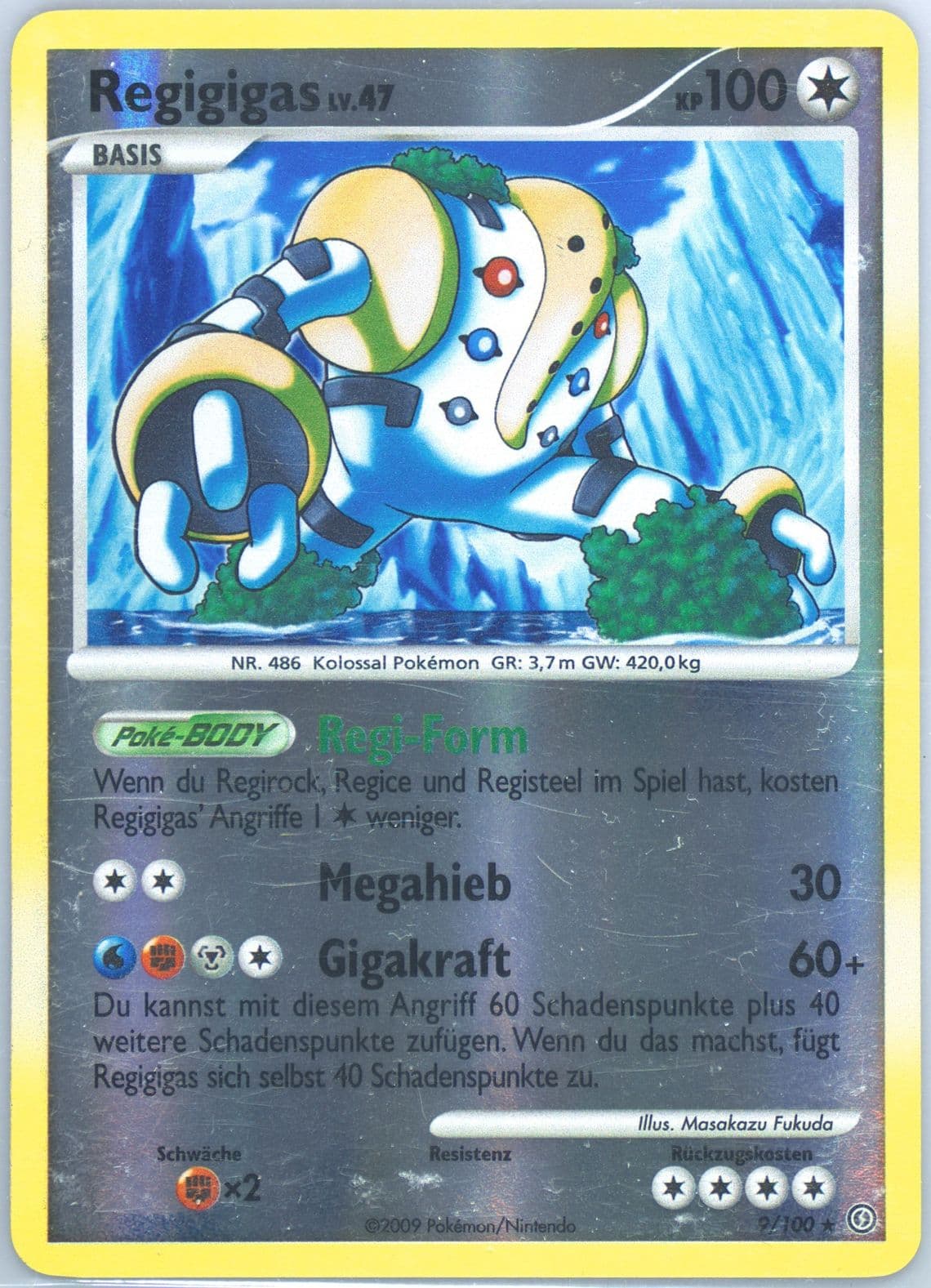 Regigigas-Reverse Foil (9) 2009 Pokemon German Diamond & Pearl Stormfront