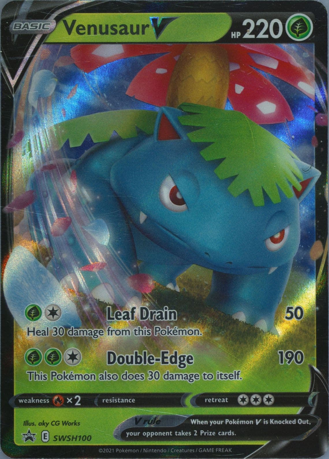 Venusaur V Venusaur V Battle Deck (100) 2021 Pokemon Swsh Black Star Promo
