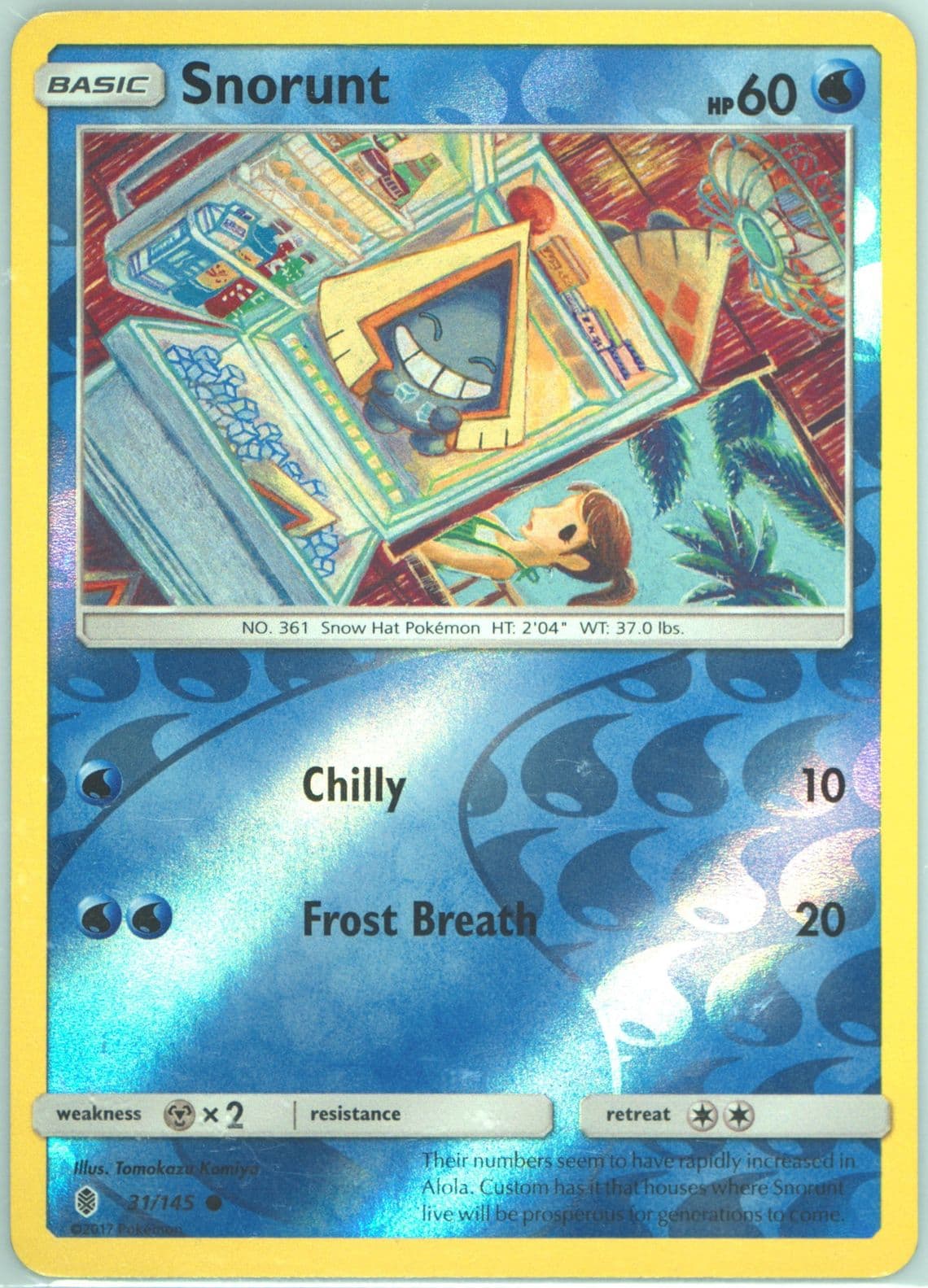 Snorunt-Reverse Foil (31) 2017 Pokemon Sun & Moon Guardians Rising