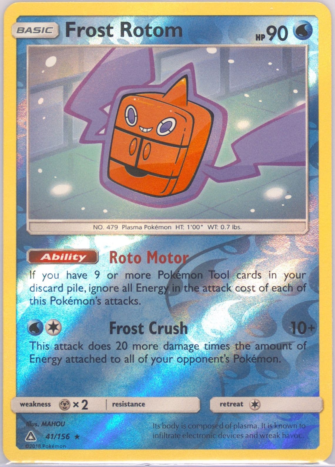 Frost Rotom-Reverse Foil (41) 2018 Pokemon Sun & Moon Ultra Prism