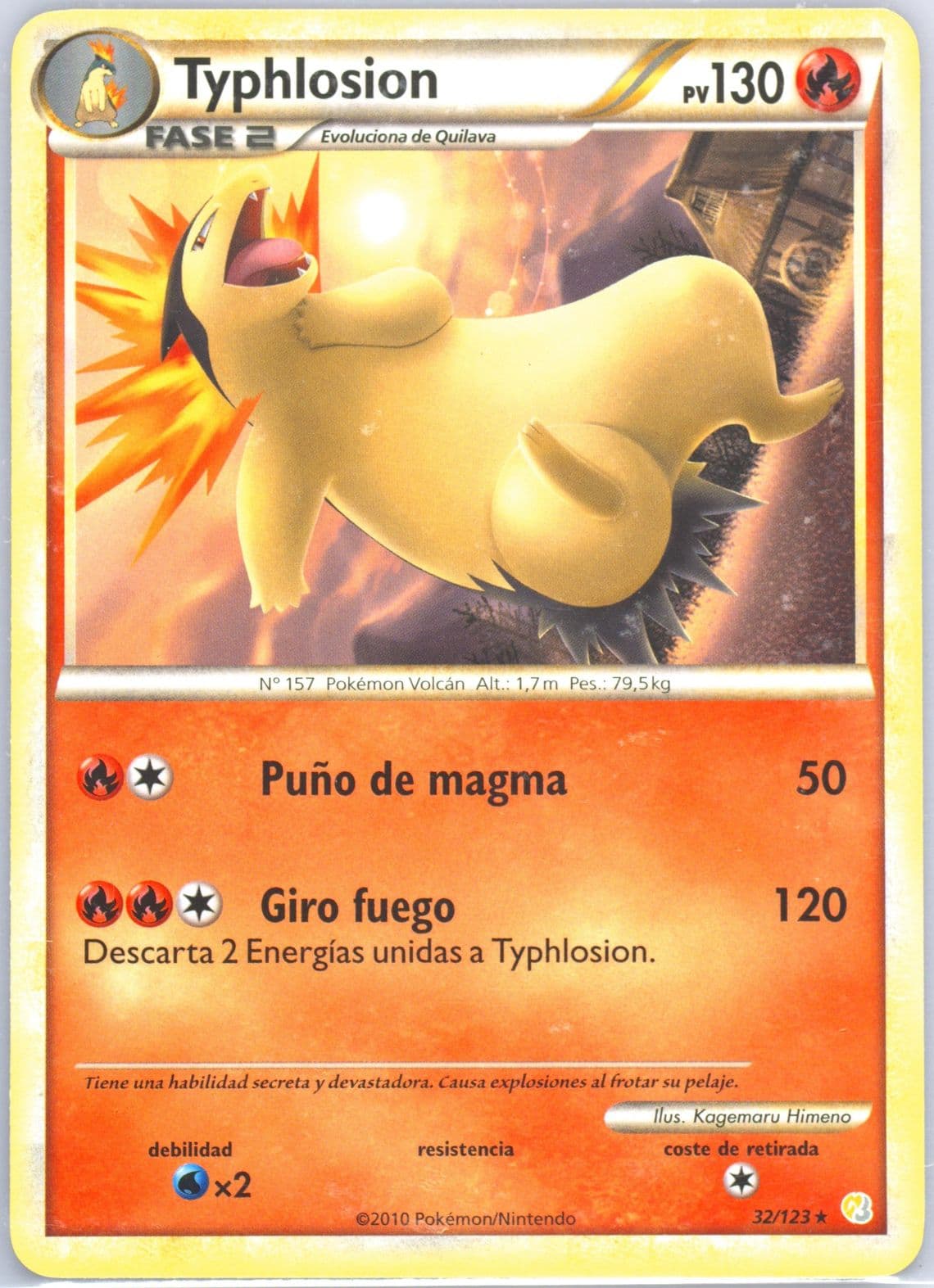 Typhlosion Spanish (32) 2010 Pokemon Heartgold & Soulsilver