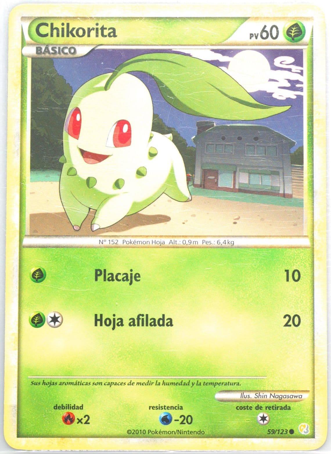 Chikorita Spanish (59) 2010 Pokemon Heartgold & Soulsilver