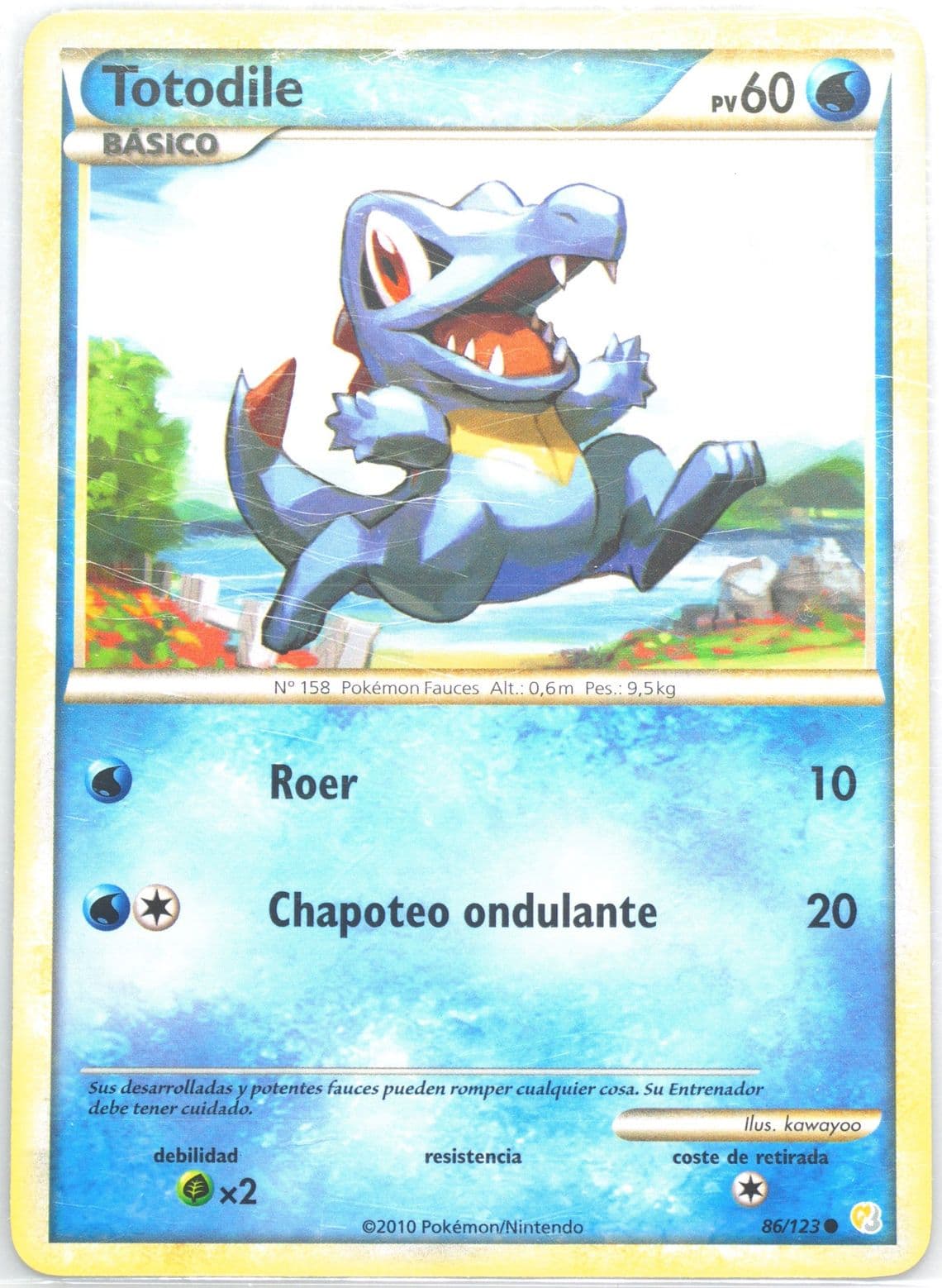 Totodile Spanish (86) 2010 Pokemon Heartgold & Soulsilver