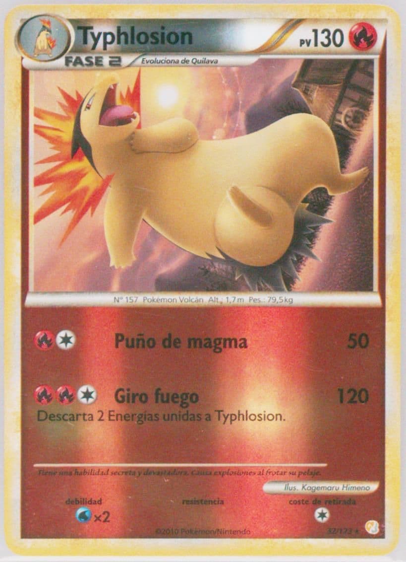 Typhlosion-Reverse Foil Spanish (32) 2010 Pokemon Heartgold & Soulsilver
