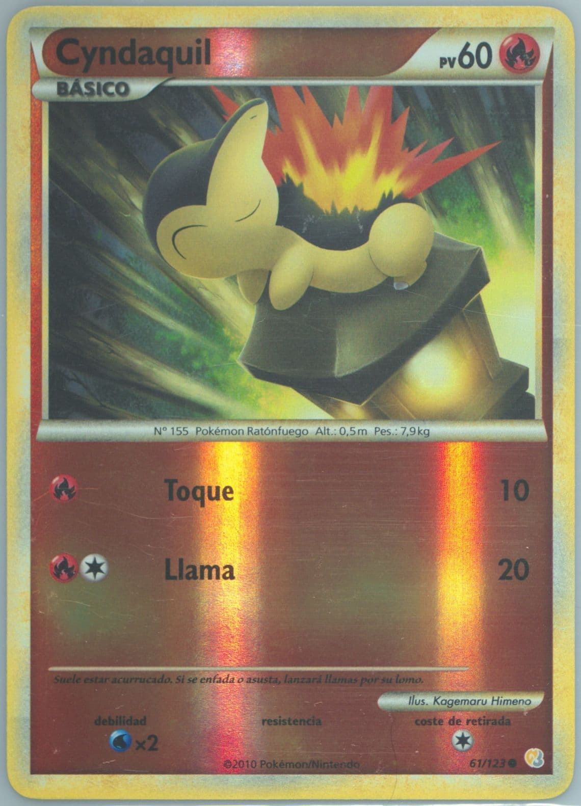 Cyndaquil-Reverse Foil Spanish (61) 2010 Pokemon Heartgold & Soulsilver