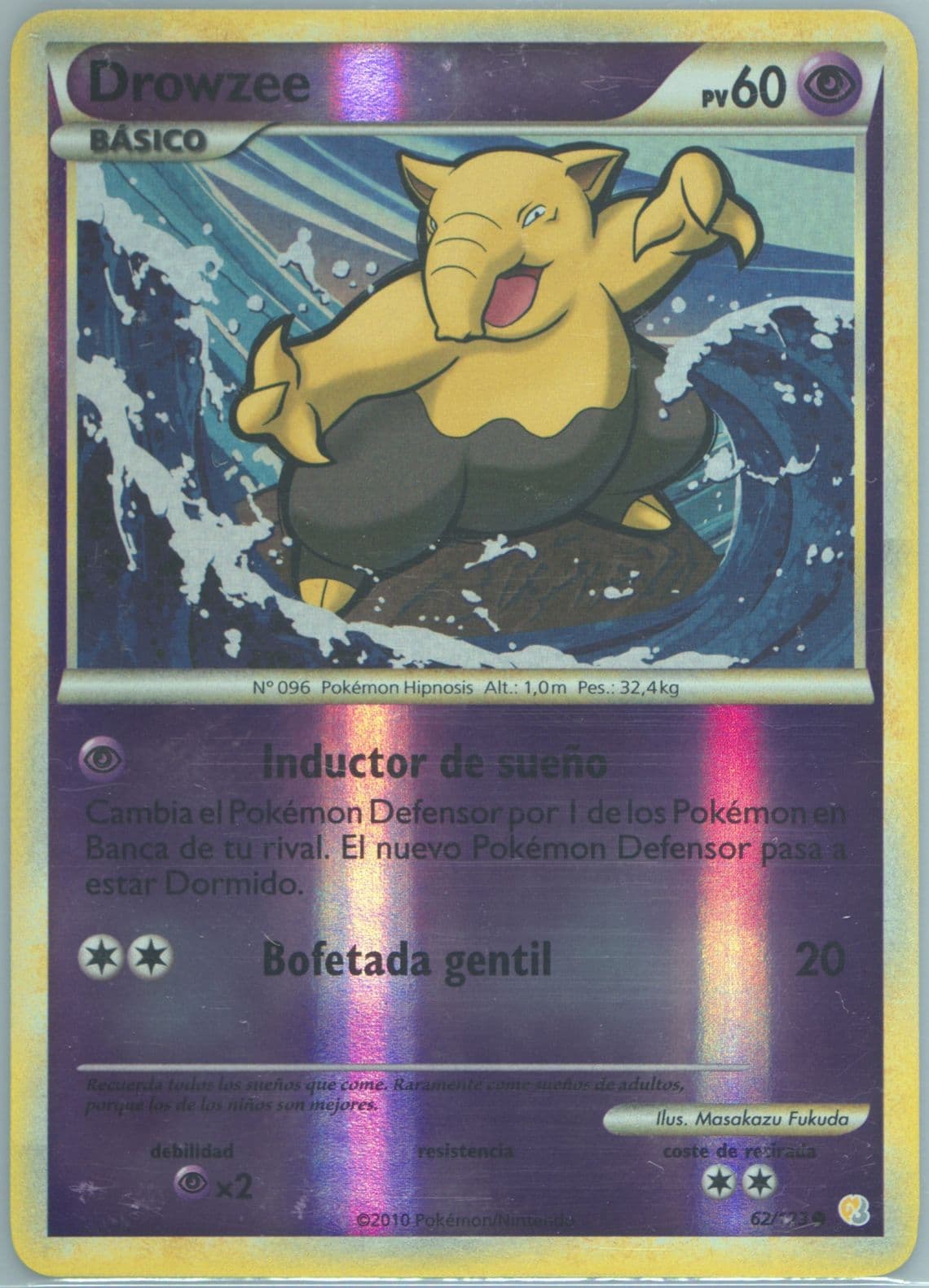 Drowzee-Reverse Foil Spanish (62) 2010 Pokemon Heartgold & Soulsilver