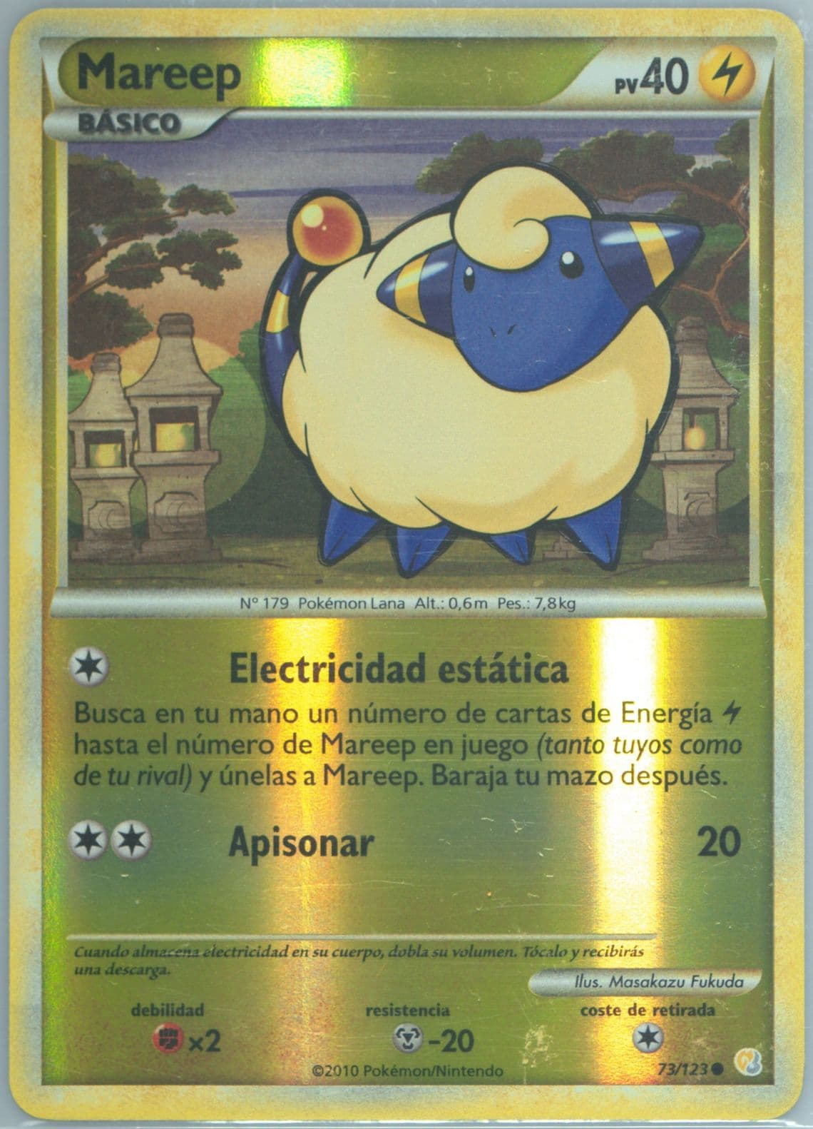 Mareep-Reverse Foil Spanish (73) 2010 Pokemon Heartgold & Soulsilver