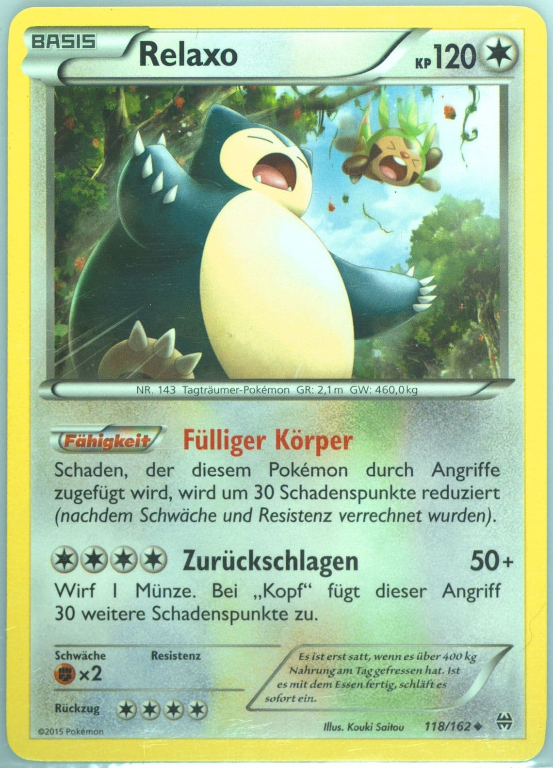 Relaxo German (118) 2015 Pokemon XY Breakthrough