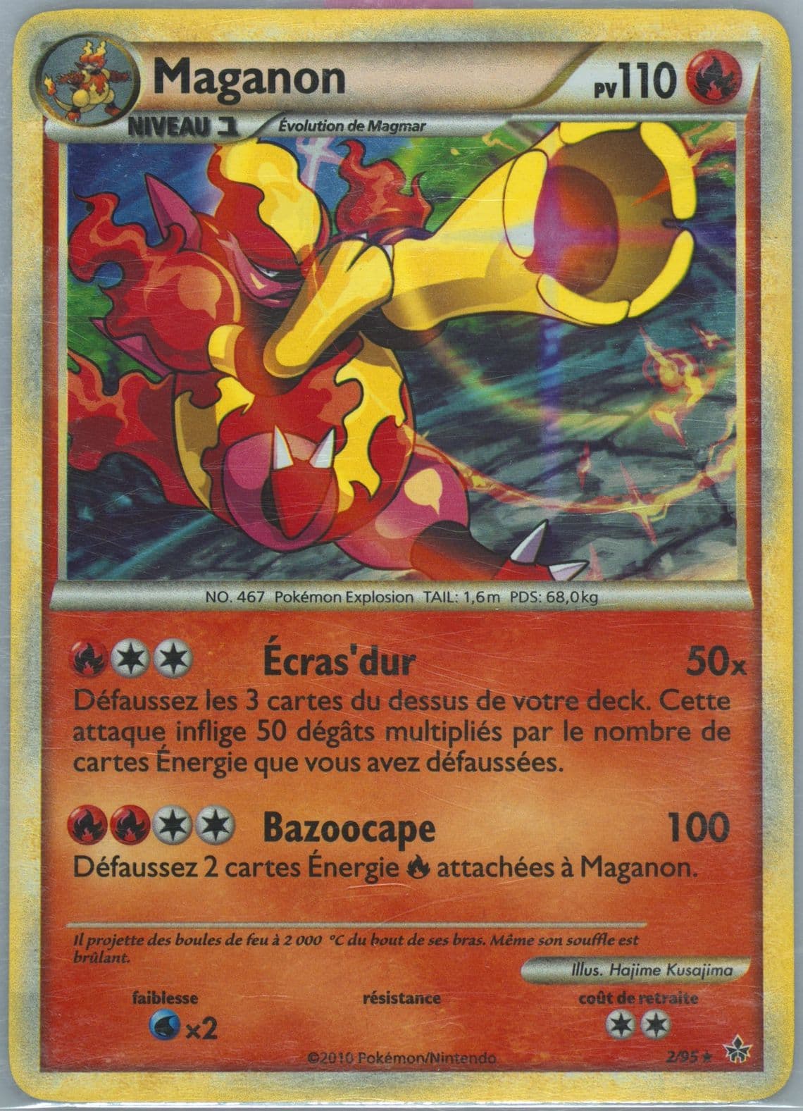 Maganon-Holo French (2) 2010 Pokemon Heartgold & Soulsilver Unleashed