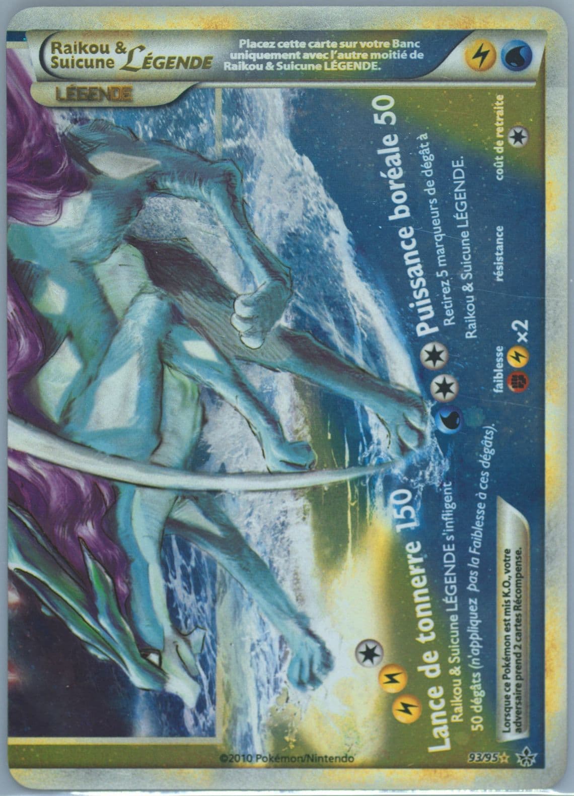 Raikou & Suicune Legende-Holo French (93) 2010 Pokemon Heartgold & Soulsilver Unleashed