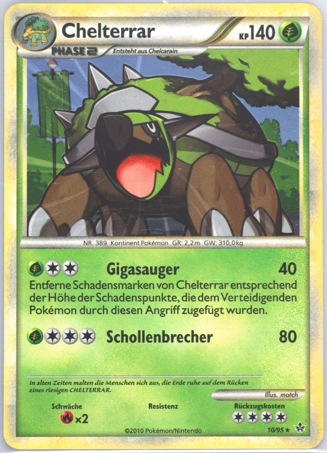 Chelterrar-Holo German (10) 2010 Pokemon Heartgold & Soulsilver Unleashed