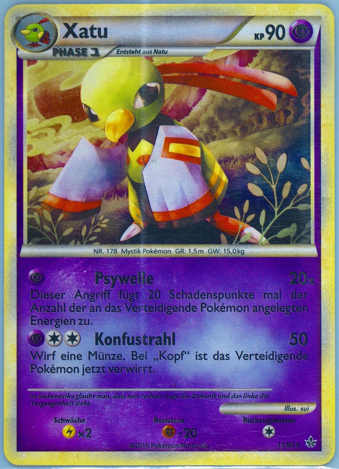 Xatu-Holo German (11) 2010 Pokemon Heartgold & Soulsilver Unleashed