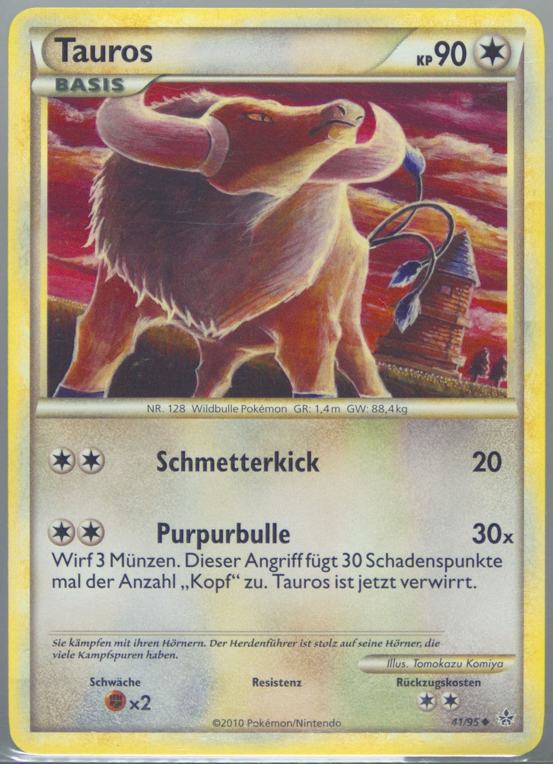 Tauros German (41) 2010 Pokemon Heartgold & Soulsilver Unleashed