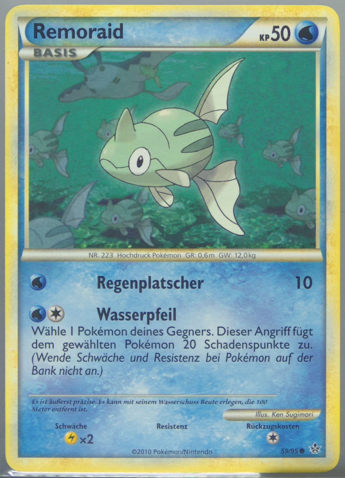 Remoraid German (59) 2010 Pokemon Heartgold & Soulsilver Unleashed