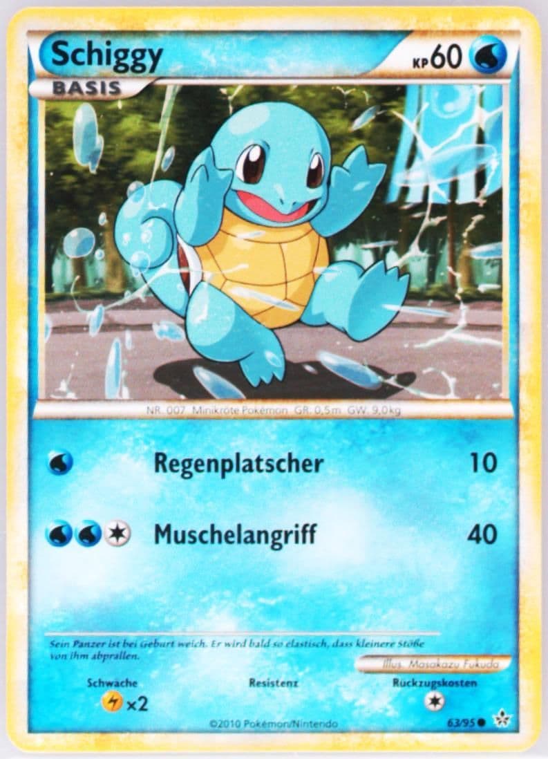 Schiggy German (63) 2010 Pokemon Heartgold & Soulsilver Unleashed