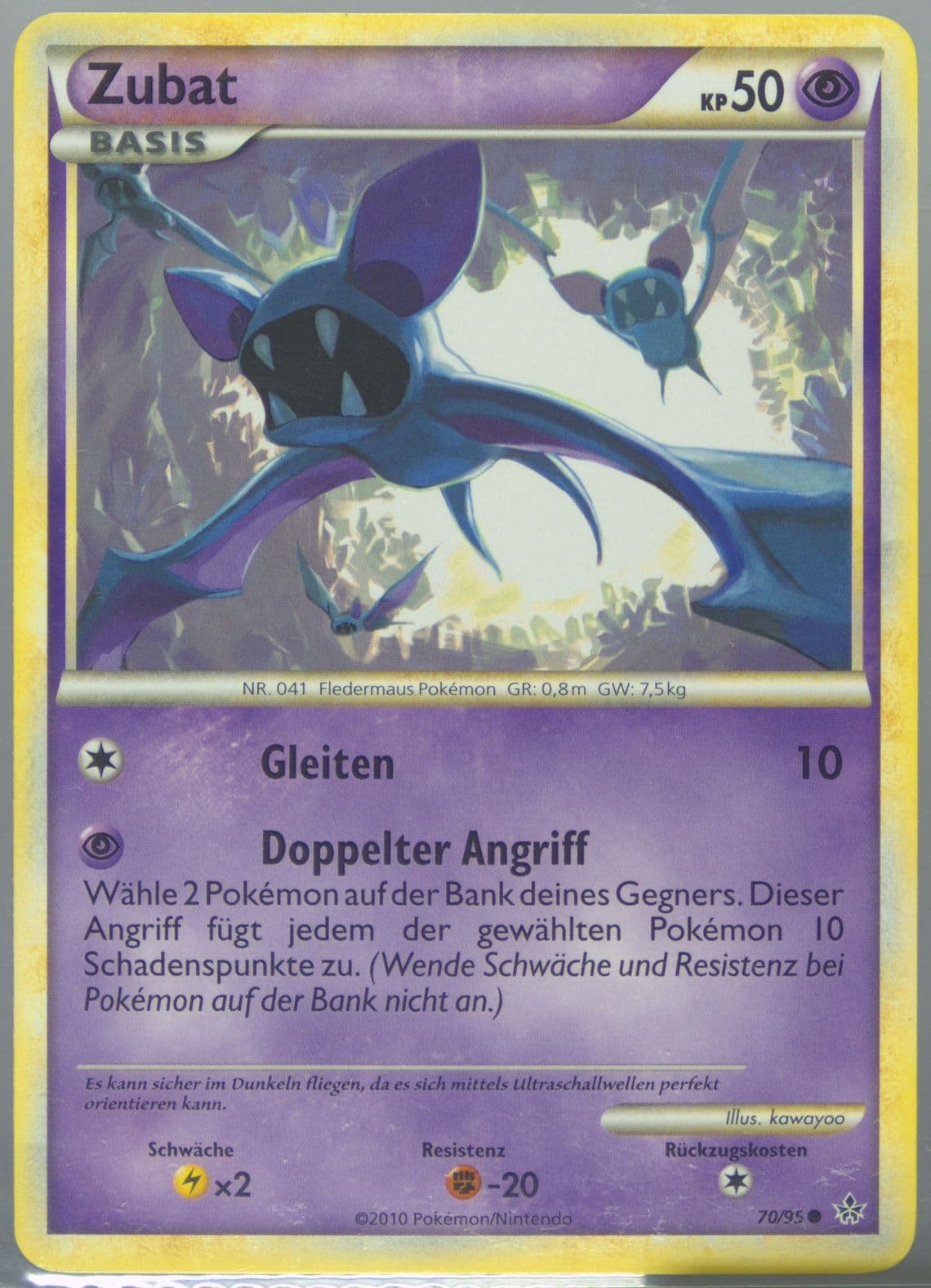 Zubat German (70) 2010 Pokemon Heartgold & Soulsilver Unleashed