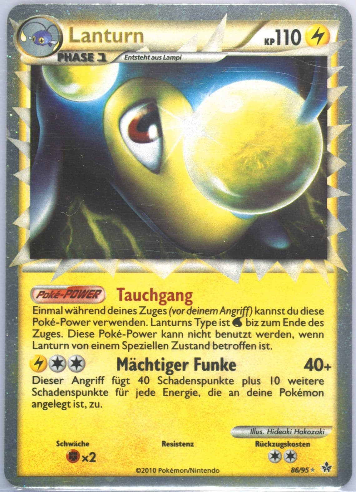 Lanturn-Holo German (86) 2010 Pokemon Heartgold & Soulsilver Unleashed
