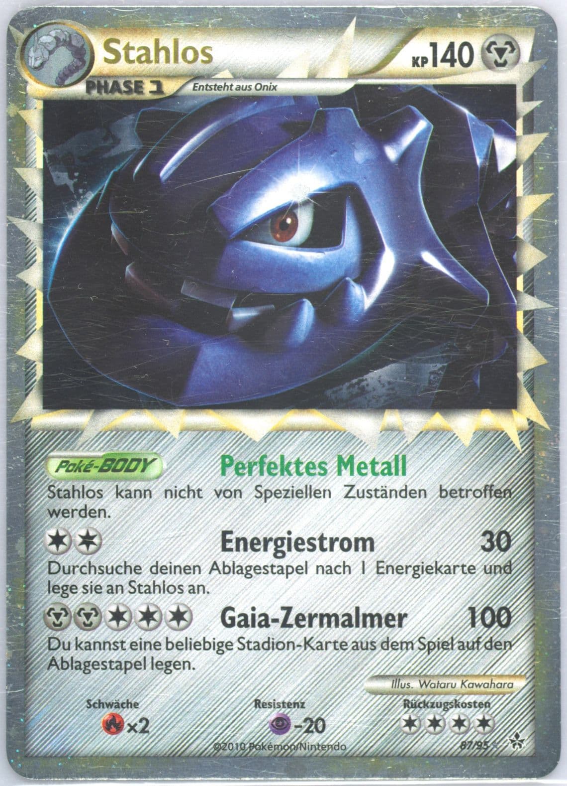 Stahlos-Holo German (87) 2010 Pokemon Heartgold & Soulsilver Unleashed