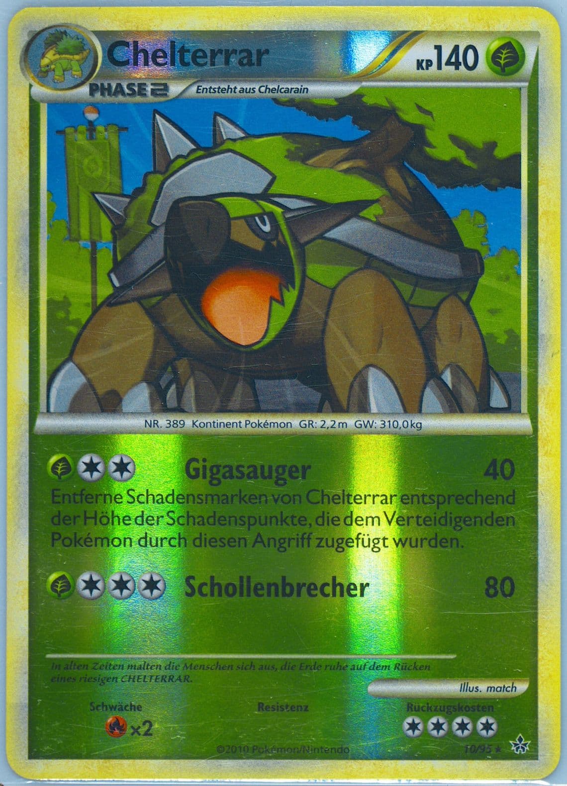 Chelterrar-Reverse Foil German (10) 2010 Pokemon Heartgold & Soulsilver Unleashed