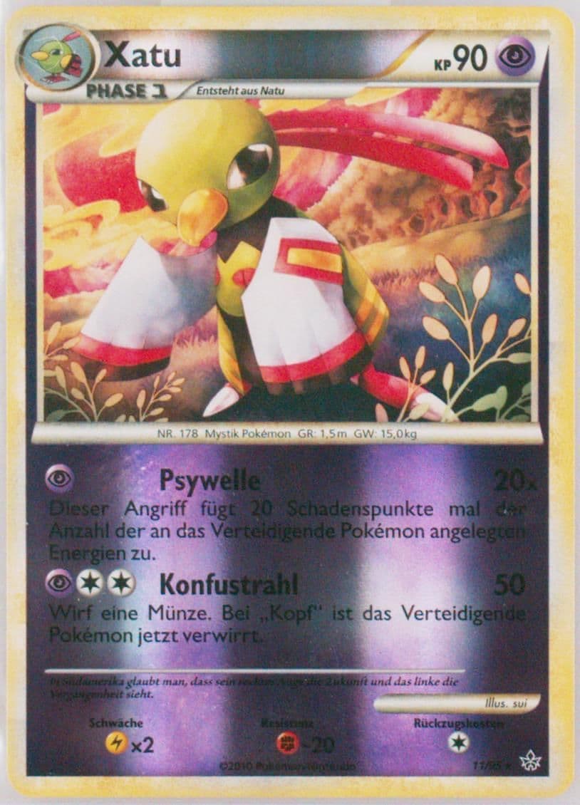 Xatu-Reverse Foil German (11) 2010 Pokemon Heartgold & Soulsilver Unleashed