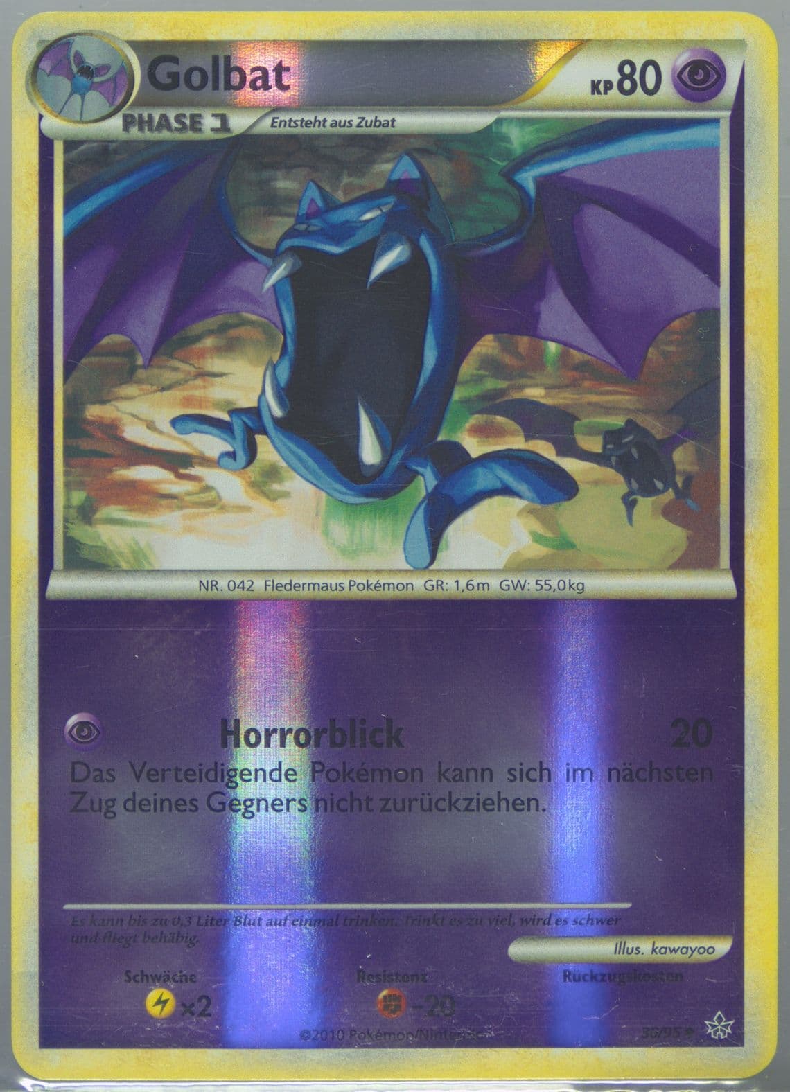 Golbat-Reverse Foil German (30) 2010 Pokemon Heartgold & Soulsilver Unleashed