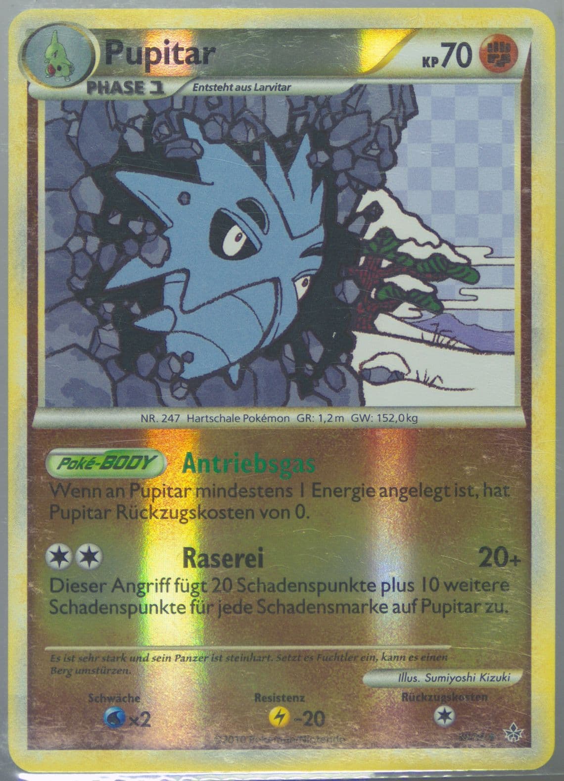 Pupitar-Reverse Foil German (38) 2010 Pokemon Heartgold & Soulsilver Unleashed