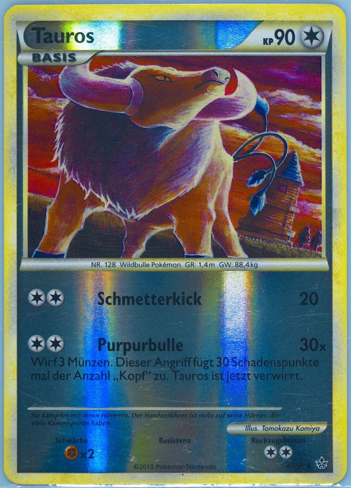 Tauros-Reverse Foil German (41) 2010 Pokemon Heartgold & Soulsilver Unleashed