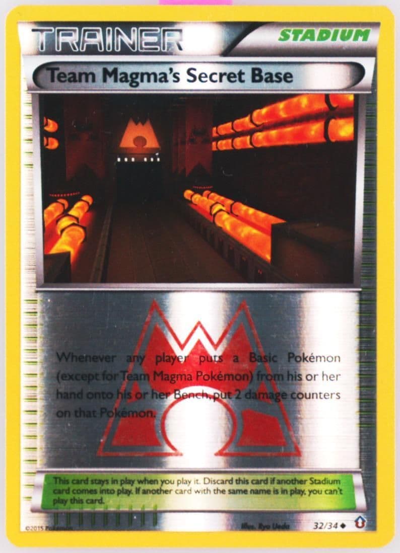 Team Magma's Secret Base-Reverse Foil (32) 2015 Pokemon XY Double Crisis