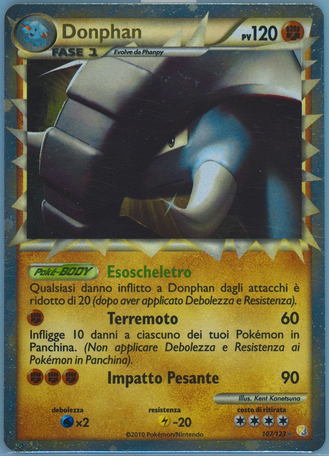 Donphan-Holo Italian (107) 2010 Pokemon Heartgold & Soulsilver