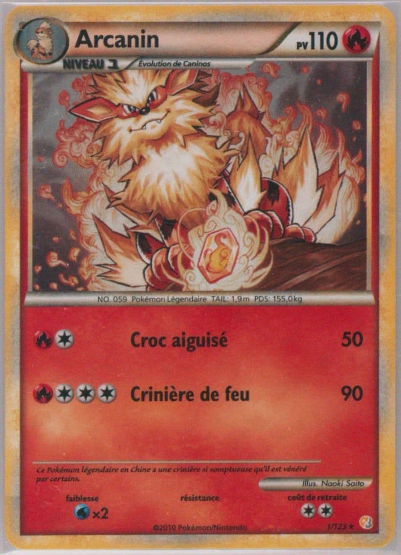 Arcanin-Holo French (1) 2010 Pokemon Heartgold & Soulsilver