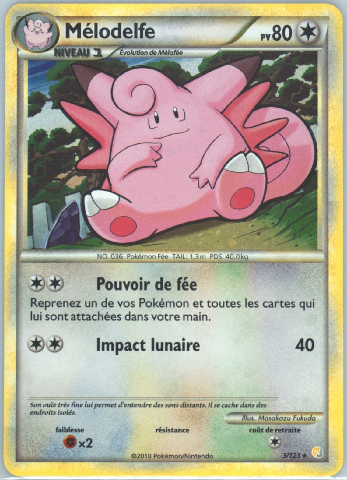 Melodelfe-Holo French (3) 2010 Pokemon Heartgold & Soulsilver
