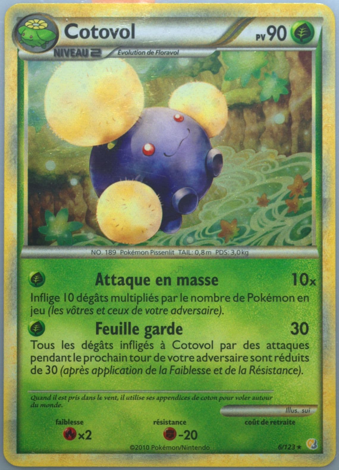 Cotovol-Holo French (6) 2010 Pokemon Heartgold & Soulsilver