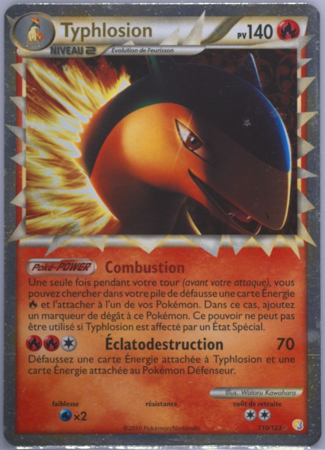 Typhlosion-Holo French (110) 2010 Pokemon Heartgold & Soulsilver