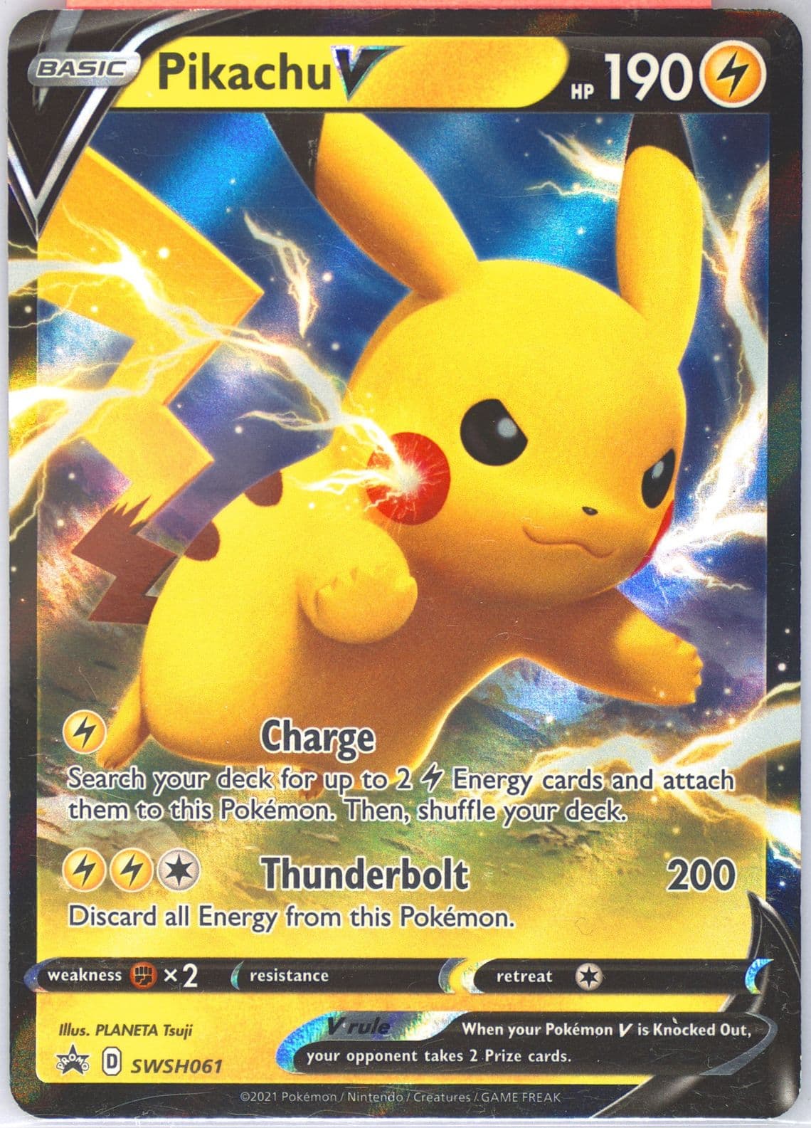 Pikachu V Pikachu V Box (061) 2021 Pokemon Swsh Black Star Promo