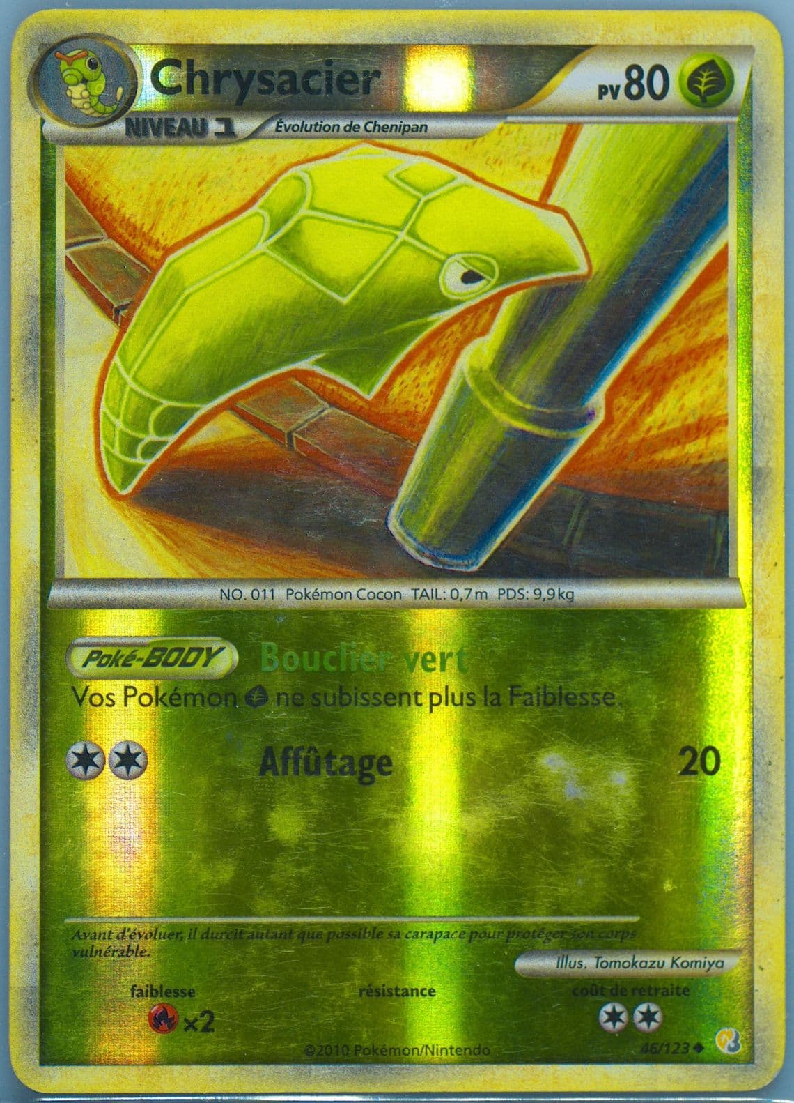 Chrysacier-Reverse Foil French (46) 2010 Pokemon Heartgold & Soulsilver