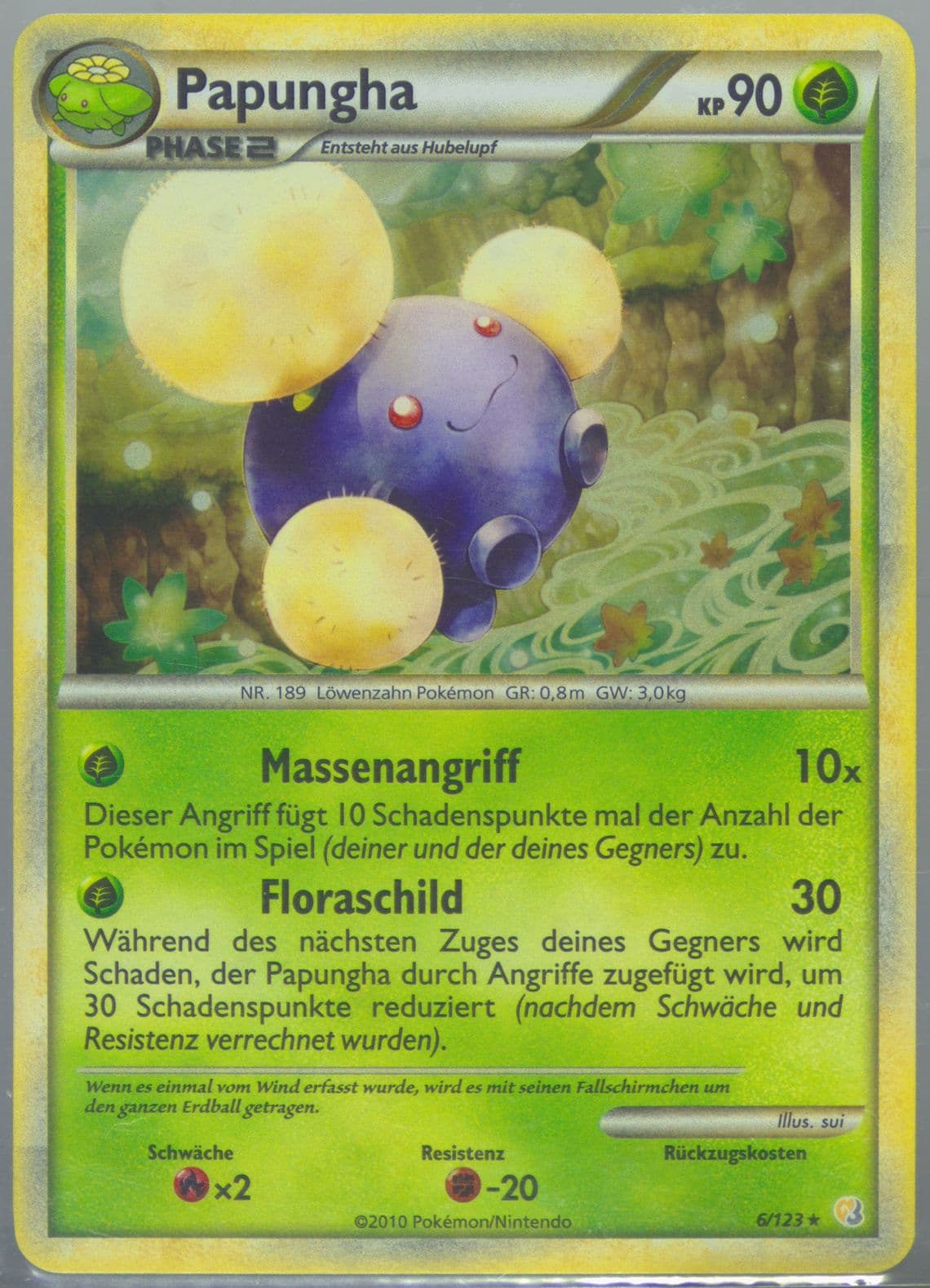 Papungha-Holo German (6) 2010 Pokemon Heartgold & Soulsilver