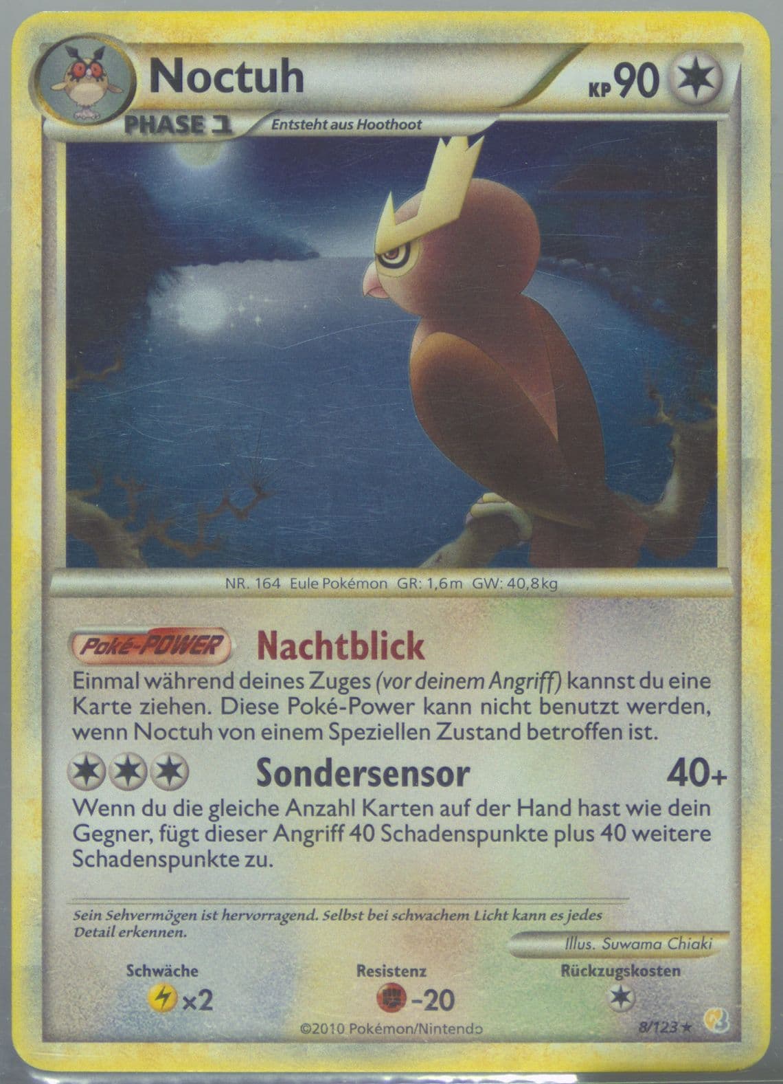 Noctuh-Holo German (8) 2010 Pokemon Heartgold & Soulsilver
