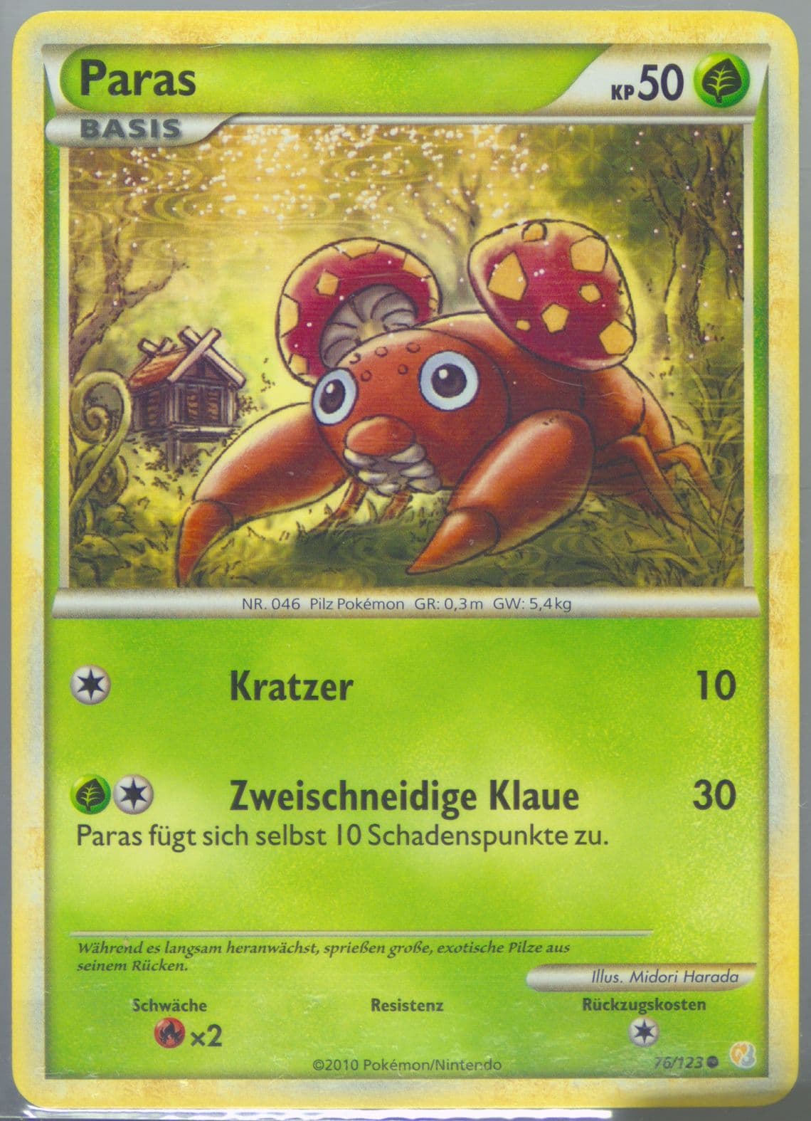 Paras German (76) 2010 Pokemon Heartgold & Soulsilver