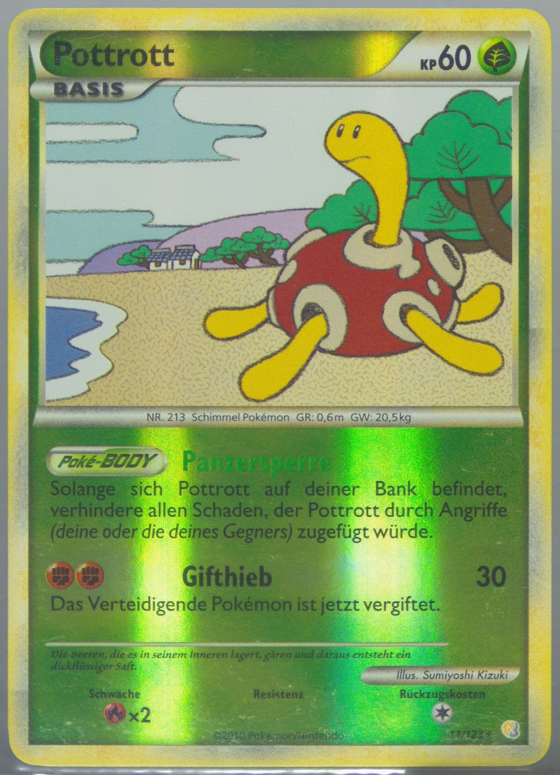 Pottrott-Reverse Foil German (11) 2010 Pokemon Heartgold & Soulsilver