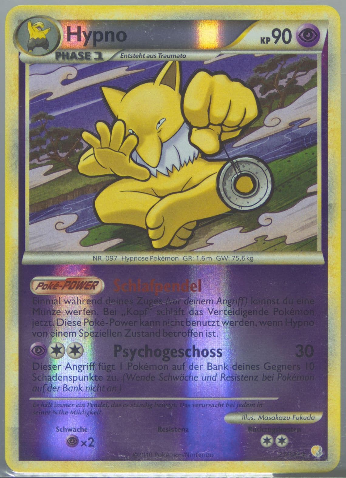 Hypno-Reverse Foil German (23) 2010 Pokemon Heartgold & Soulsilver