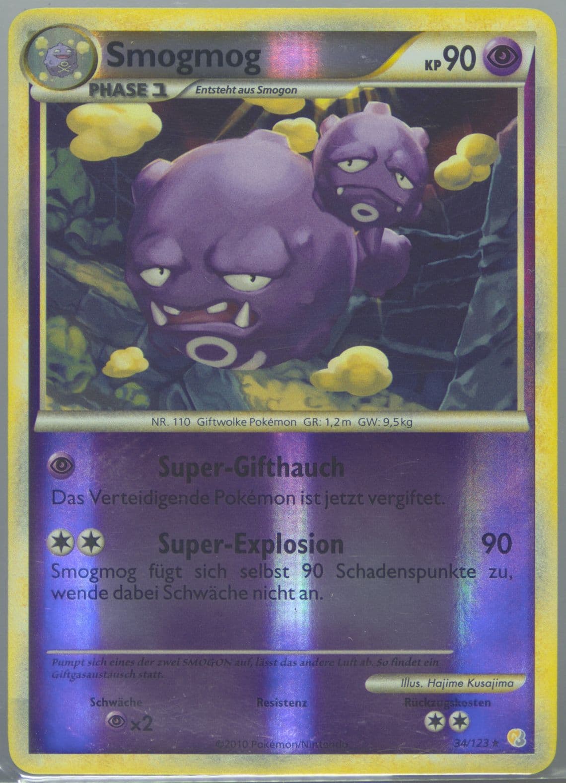 Smogmog-Reverse Foil German (34) 2010 Pokemon Heartgold & Soulsilver