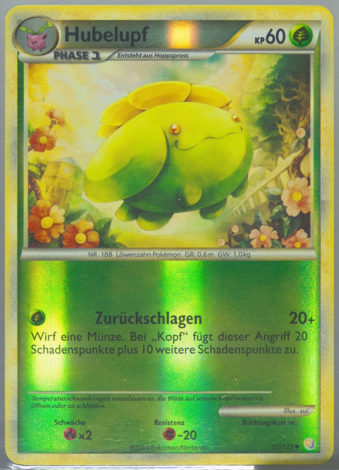 Hubelupf-Reverse Foil German (51) 2010 Pokemon Heartgold & Soulsilver