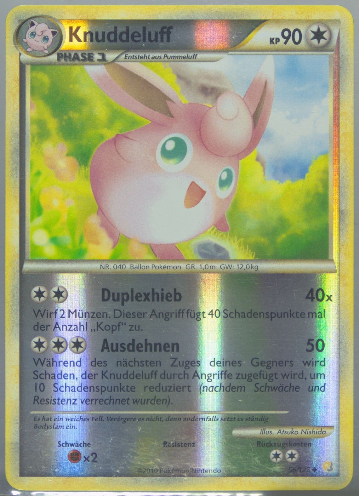 Knuddeluff-Reverse Foil German (56) 2010 Pokemon Heartgold & Soulsilver