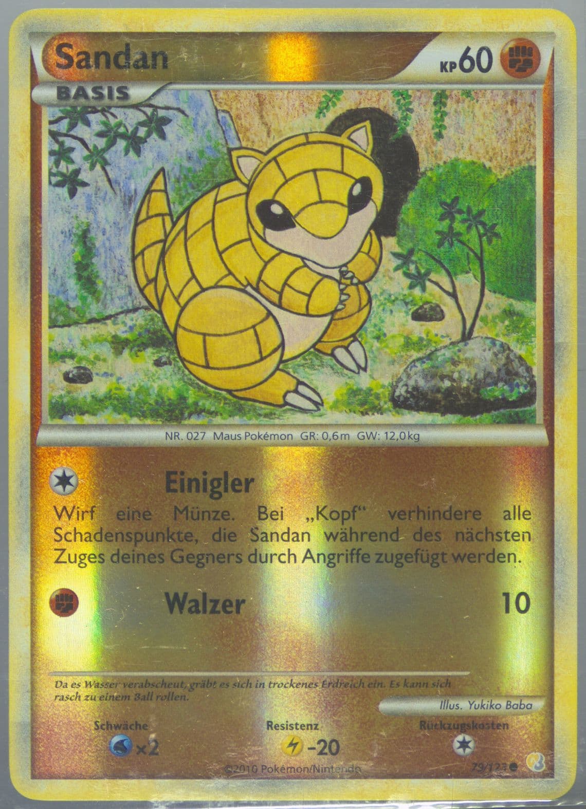 Sandan-Reverse Foil German (79) 2010 Pokemon Heartgold & Soulsilver